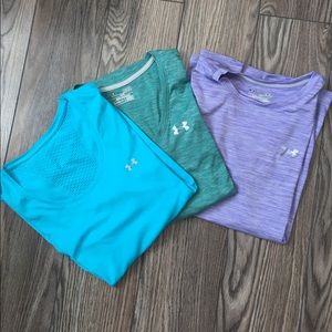 Three Under Armour short sleeve t shirts